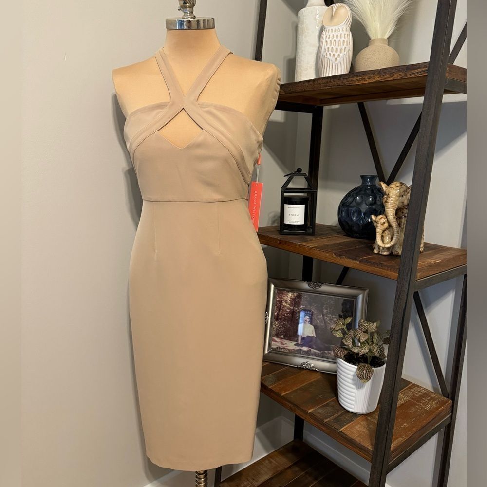 NWT GRACE WILLOW The Label Candence Beige Dress Women’s SZ 10 Australia